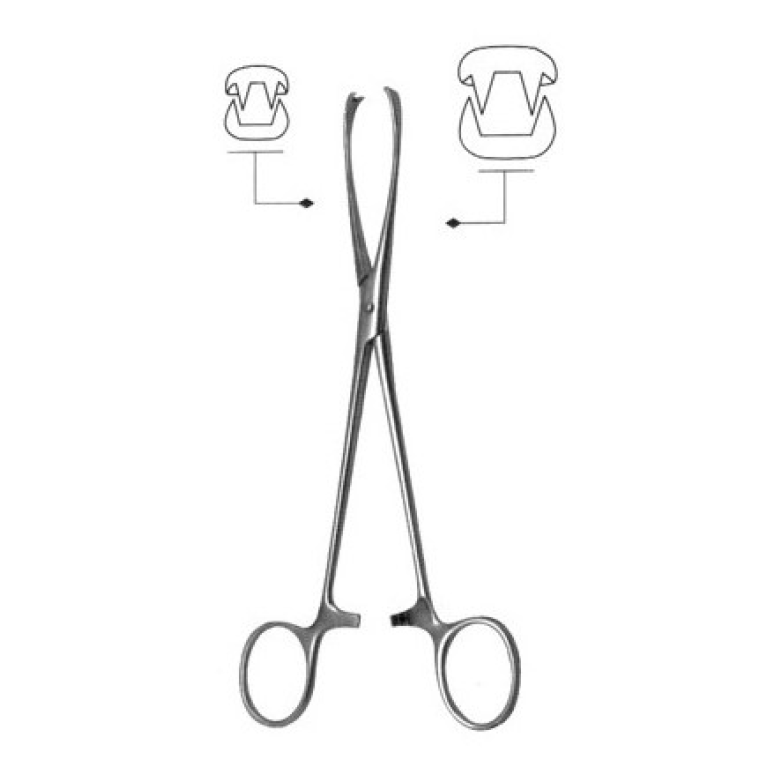 Щипцы маточные двузубые прямые № 1 (малые)
