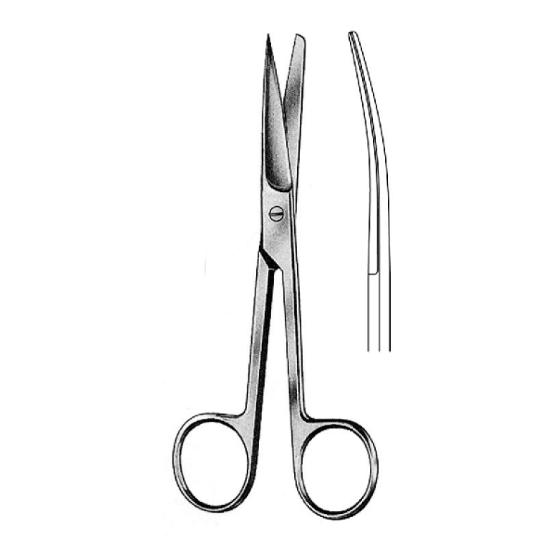 Ножницы с одним острым концом 170 мм изогнутые