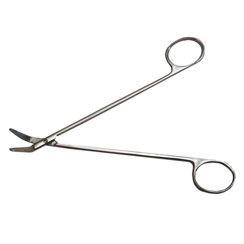 Ножницы сосудистые изогнутые под углом, 160 мм