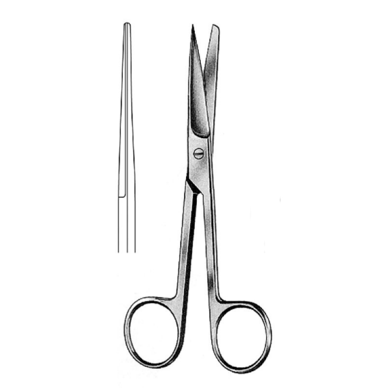 Ножницы с одним острым концом 140 мм прямые