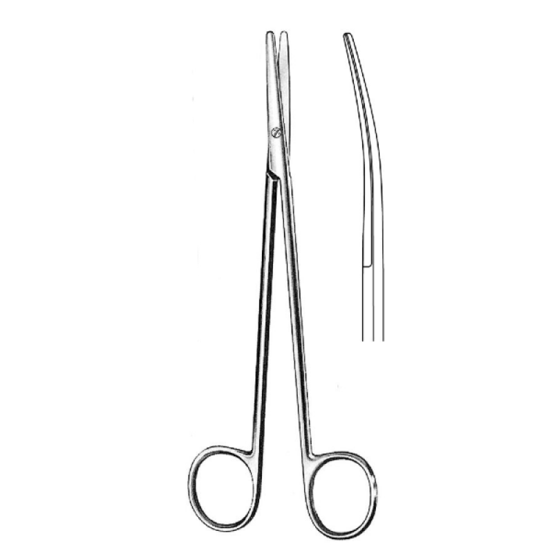 Ножницы для рассечения мягких тканей в глубоких полостях изогнутые 230 мм