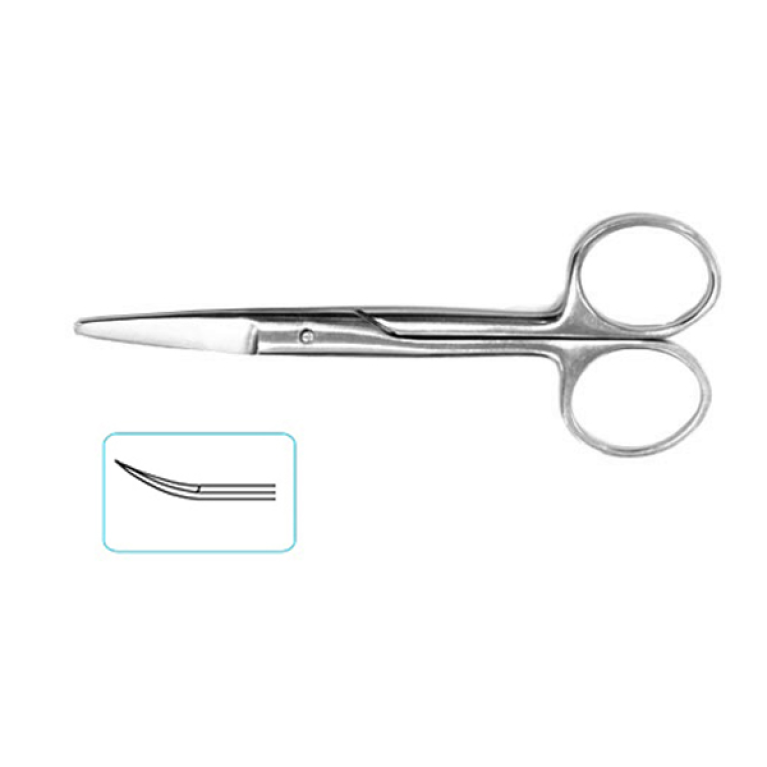 Ножницы тупоконечные 100 мм изогнутые