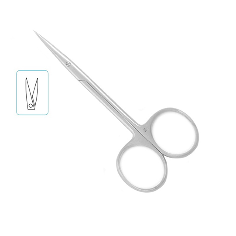 Ножницы глазные остроконечные прямые 113 мм
