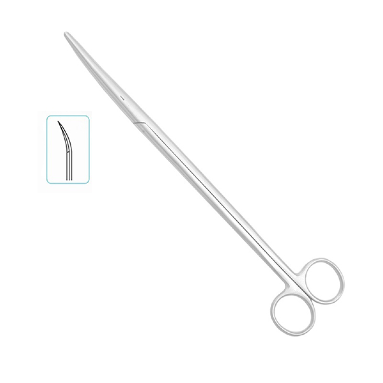 Ножницы для рассечения мягких тканей в глубоких полостях, изогнутые 250 мм