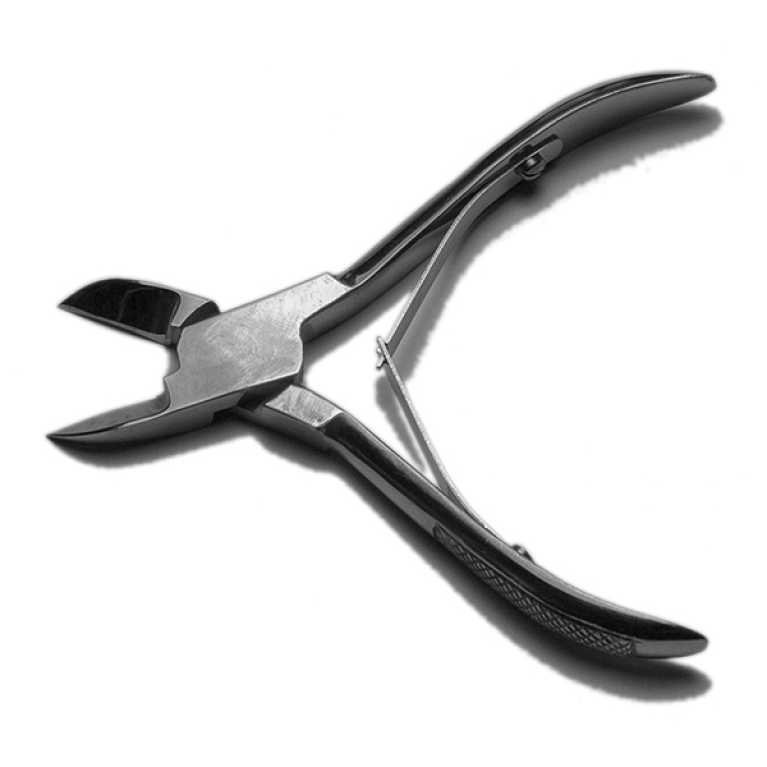 Кусачки для ногтей изогнутые, 110 мм (2 пружины)