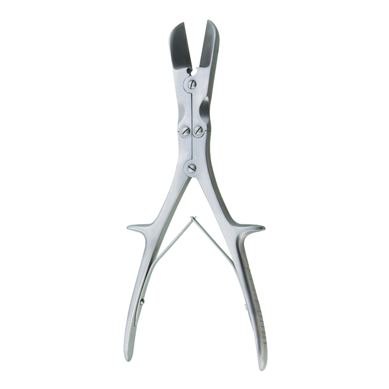 Щипцы костные-кусачки шарнирные с двойной передачей, с прямыми губками, 235 мм