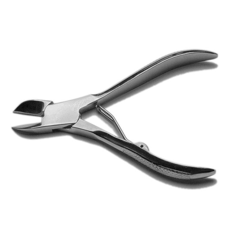 Кусачки для ногтей изогнутые, 120 мм (1 пружина)