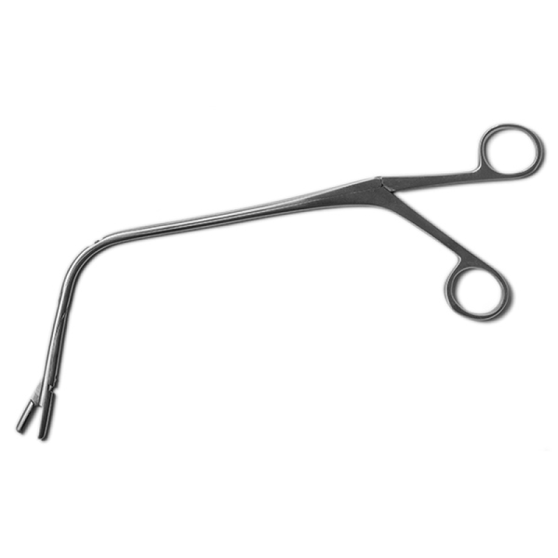 Щипцы гортанные полипные с раскрытием подвижной губки вверх