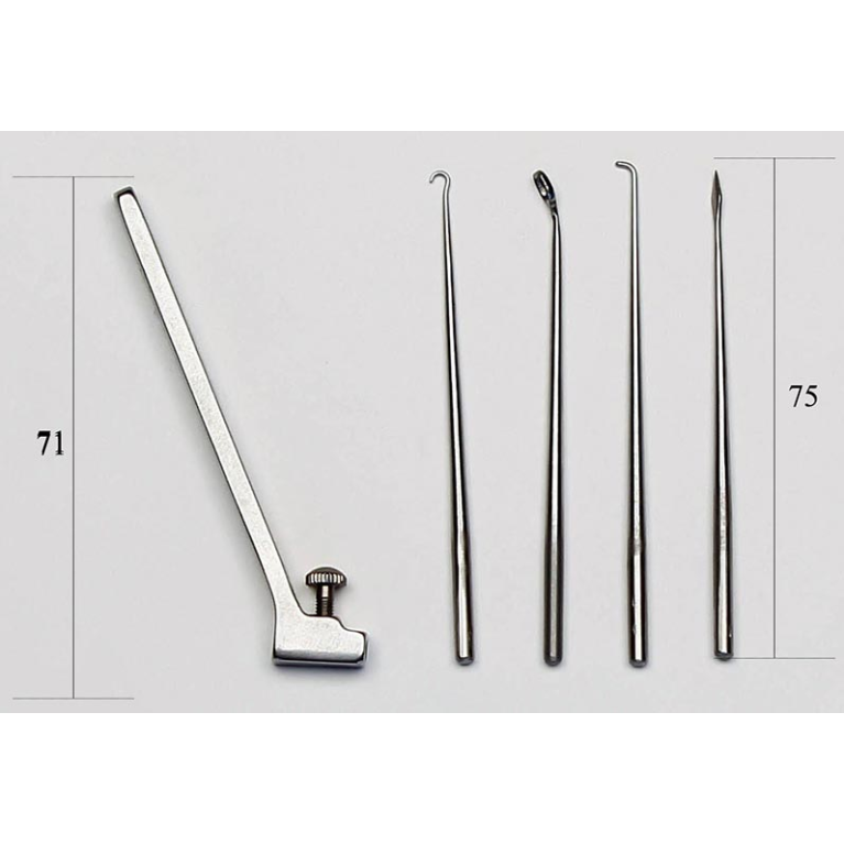 Набор инструментов для проведения малых ушных операций по Гартману