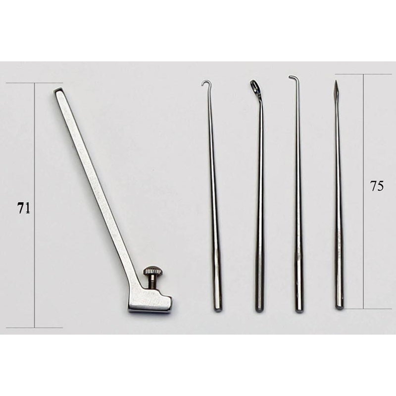 Набор инструментов для проведения малых ушных операций по Гартману