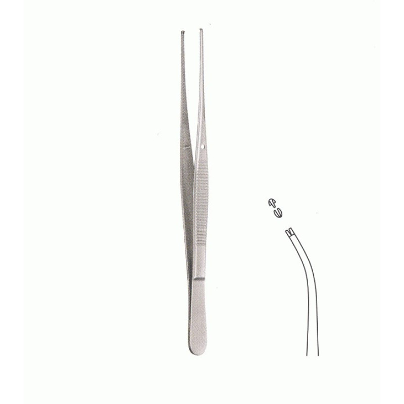 Пинцет глазной хирургический изогнутый 100*0,6 мм