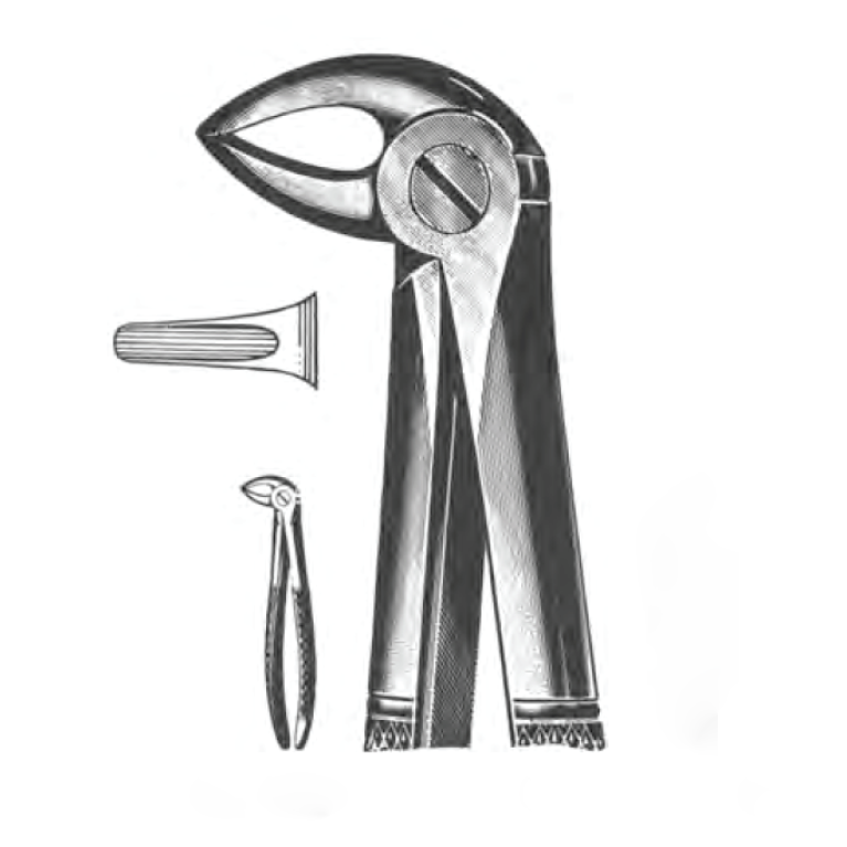 Щипцы №33 для удаления нижних корневых зубов