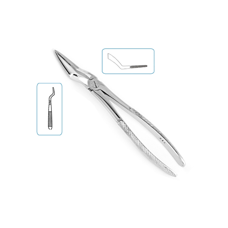 Щипцы №51L для удаления верхних корневых зубов с длинными узкими губками