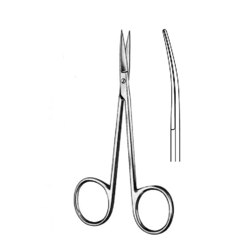 Ножницы десневые остроконечные, изогнутые, 100 мм