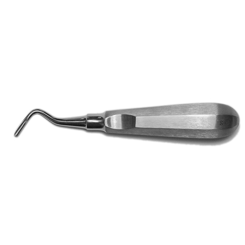 Элеватор зубной с двойным изгибом левый, круглый кончик