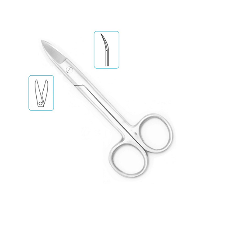 Ножницы для коронок изогнутые, 125 мм