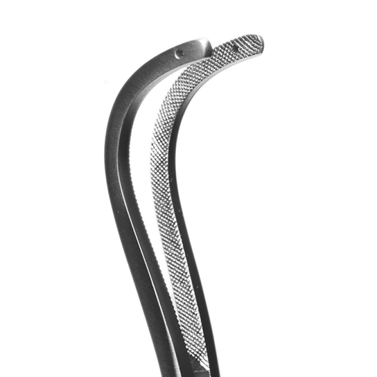 Зажим для почечной ножки, изогнутый по радиусу, №1, 230 мм