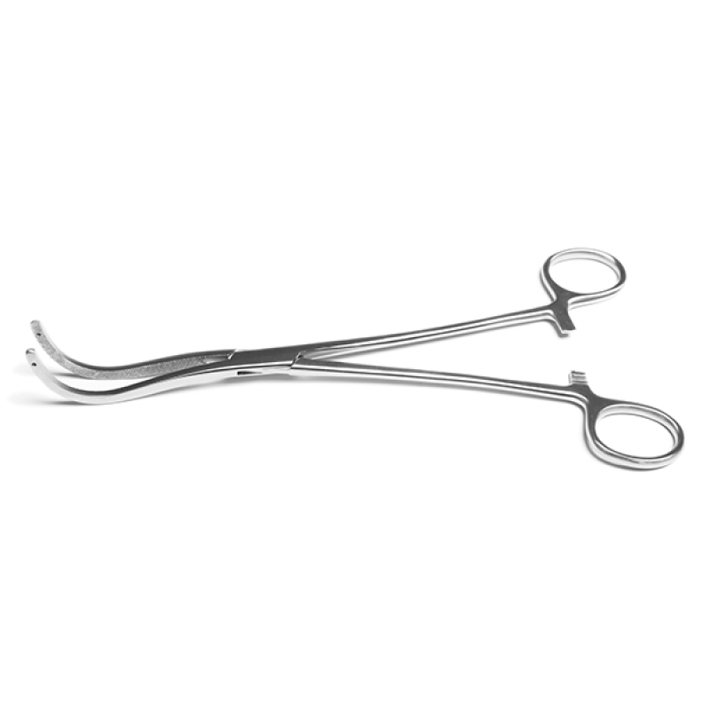 Зажим для почечной ножки, изогнутый по радиусу, №1, 230 мм