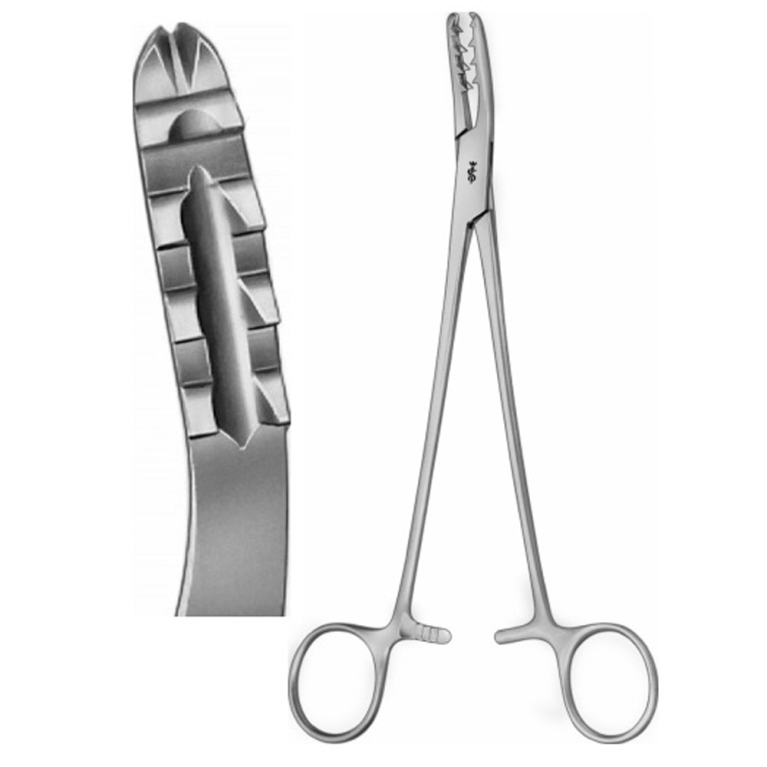 Щипцы для удаления секвестра Bircher-Ganske 200 мм изогнутые