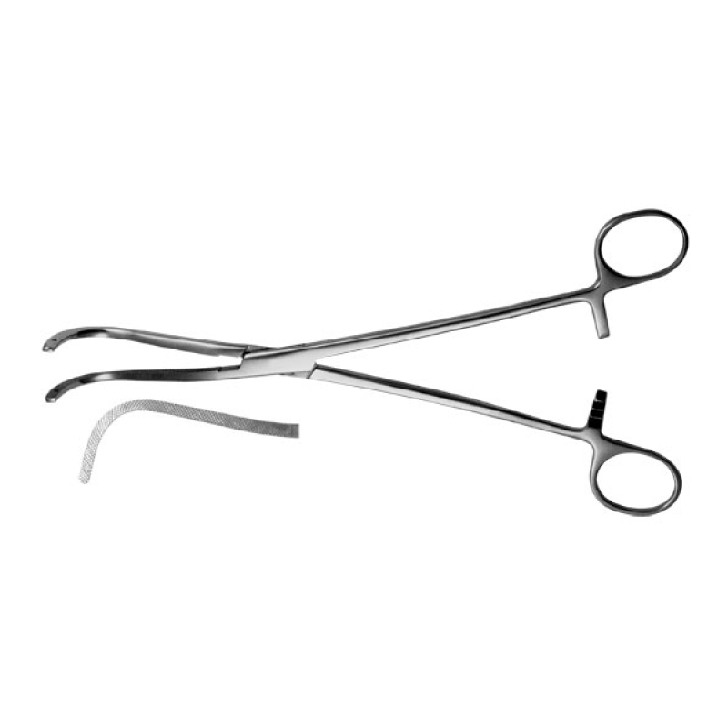 Зажим для почечной ножки, изогнутый по радиусу, №2, 255 мм