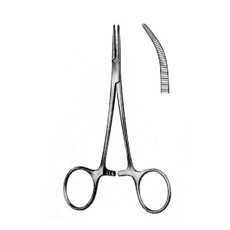 Зажим Москит изогнутый 125 мм